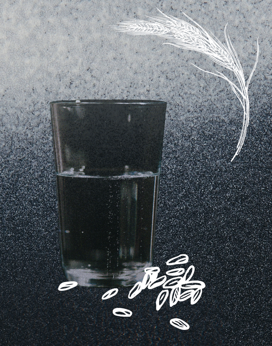 black white glass